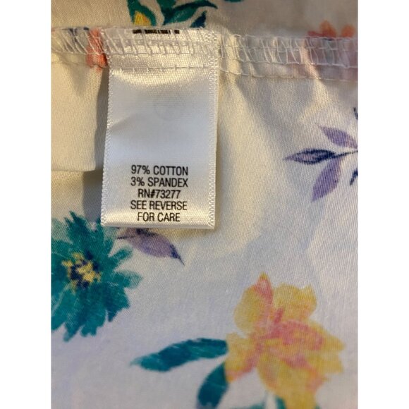 Croft & Barrow Womens Plus 2X Floral Button-Down Shirt Cottagecore Fairy Artsy - Picture 6 of 7